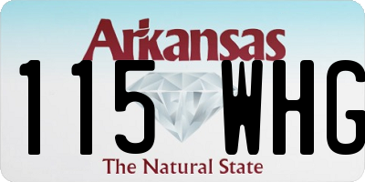 AR license plate 115WHG