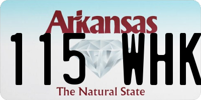 AR license plate 115WHK