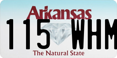 AR license plate 115WHM