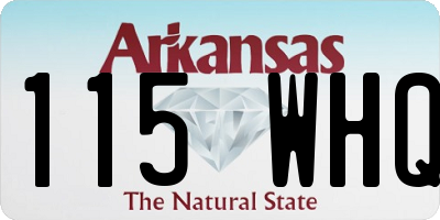 AR license plate 115WHQ