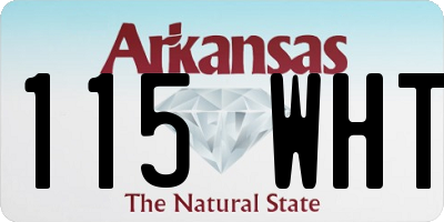 AR license plate 115WHT