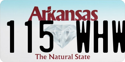 AR license plate 115WHW