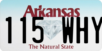 AR license plate 115WHY