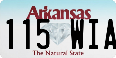 AR license plate 115WIA