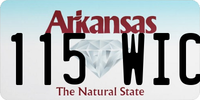 AR license plate 115WIC