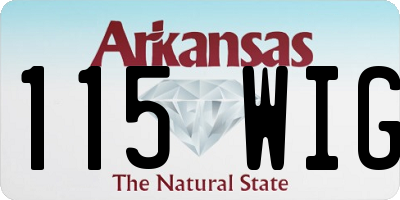 AR license plate 115WIG