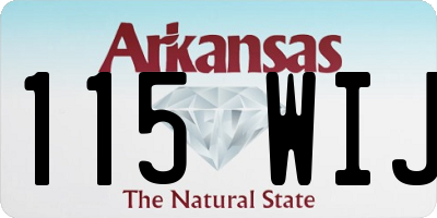 AR license plate 115WIJ