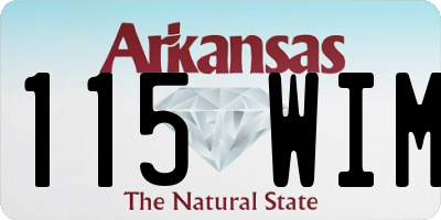 AR license plate 115WIM