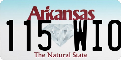 AR license plate 115WIO