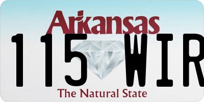 AR license plate 115WIR