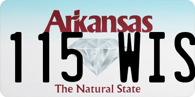 AR license plate 115WIS