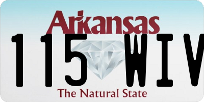AR license plate 115WIV