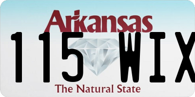 AR license plate 115WIX