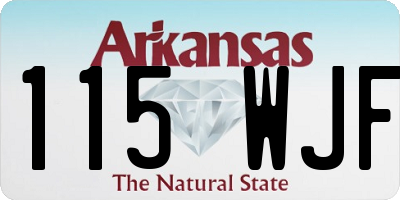 AR license plate 115WJF
