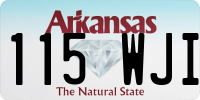 AR license plate 115WJI