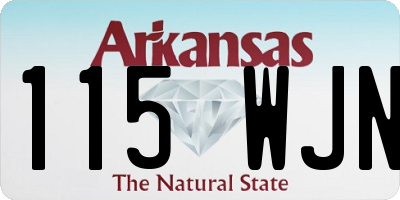 AR license plate 115WJN