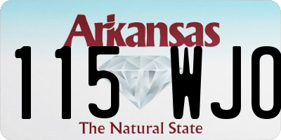 AR license plate 115WJO