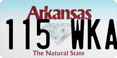 AR license plate 115WKA