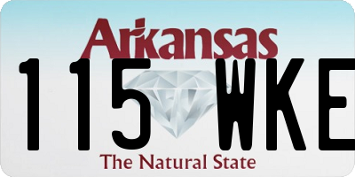 AR license plate 115WKE