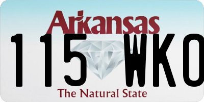 AR license plate 115WKO