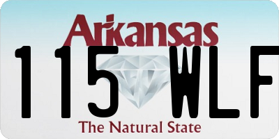 AR license plate 115WLF