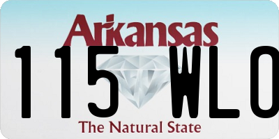 AR license plate 115WLO