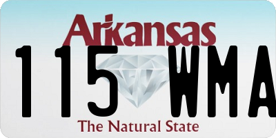 AR license plate 115WMA
