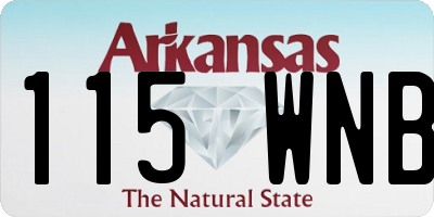 AR license plate 115WNB