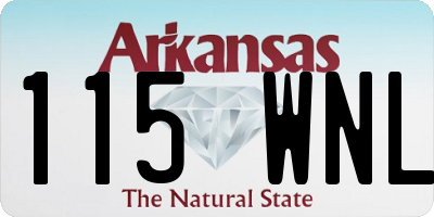 AR license plate 115WNL