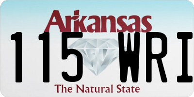AR license plate 115WRI