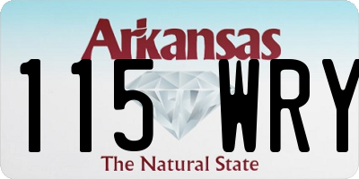 AR license plate 115WRY