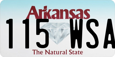 AR license plate 115WSA