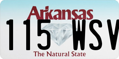 AR license plate 115WSV