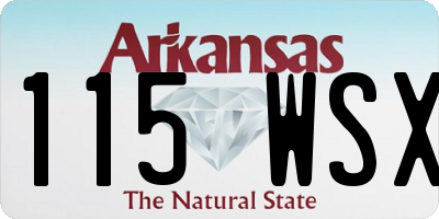 AR license plate 115WSX