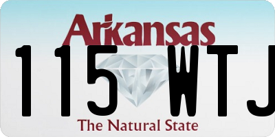 AR license plate 115WTJ