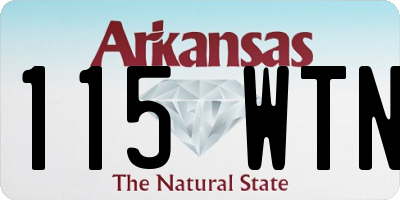 AR license plate 115WTN