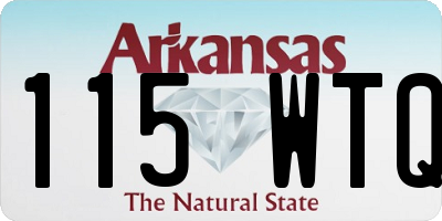 AR license plate 115WTQ