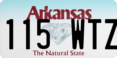 AR license plate 115WTZ