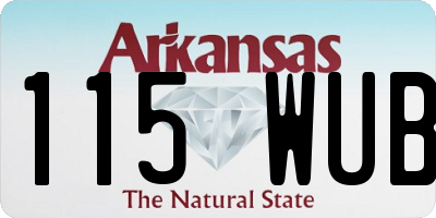 AR license plate 115WUB