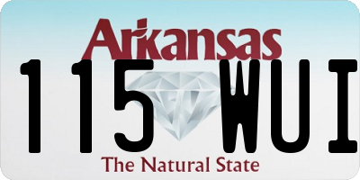 AR license plate 115WUI