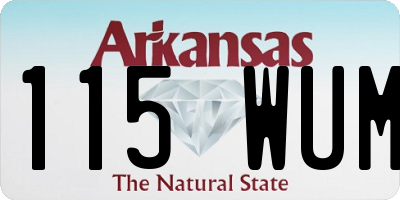 AR license plate 115WUM