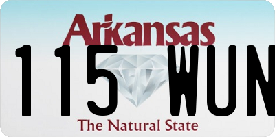 AR license plate 115WUN