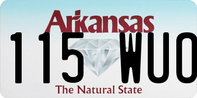 AR license plate 115WUO