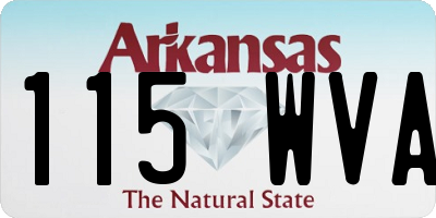 AR license plate 115WVA
