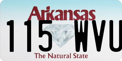 AR license plate 115WVU