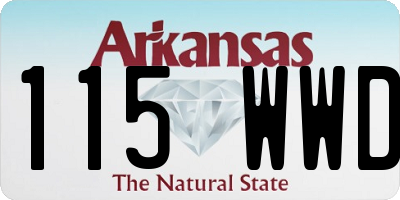 AR license plate 115WWD