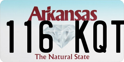AR license plate 116KQT