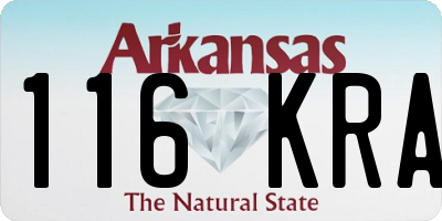 AR license plate 116KRA