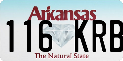 AR license plate 116KRB