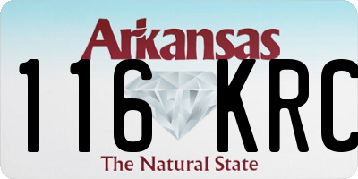 AR license plate 116KRC